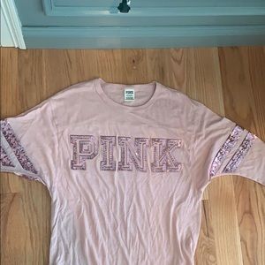 PINK Victoria's Secret Tops - Victoria’s Secret pink quarter sleeve top PINK Victoria's Secret Tops - Victoria’s Secret pink quarter sleeve top